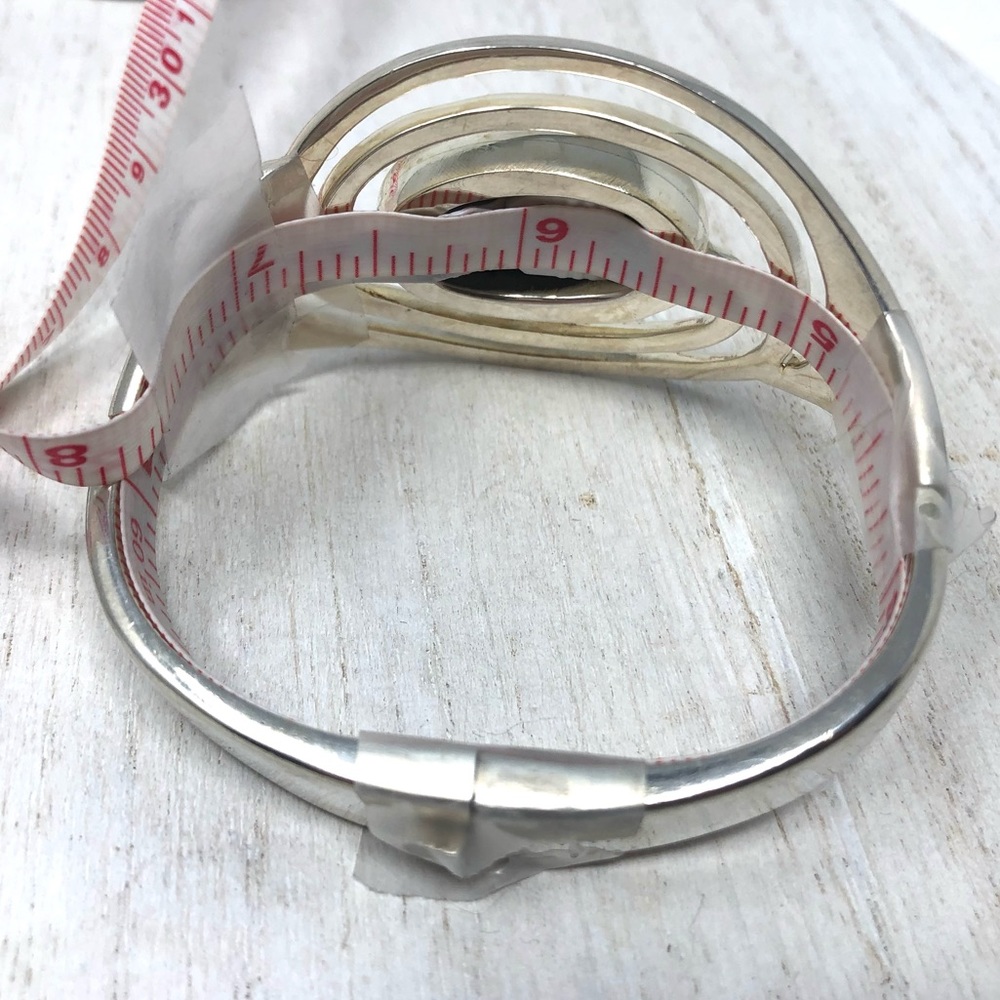 TAXCO Sterling silver bracelet, large onyx stone, 67.8g - Picture 13 of 15